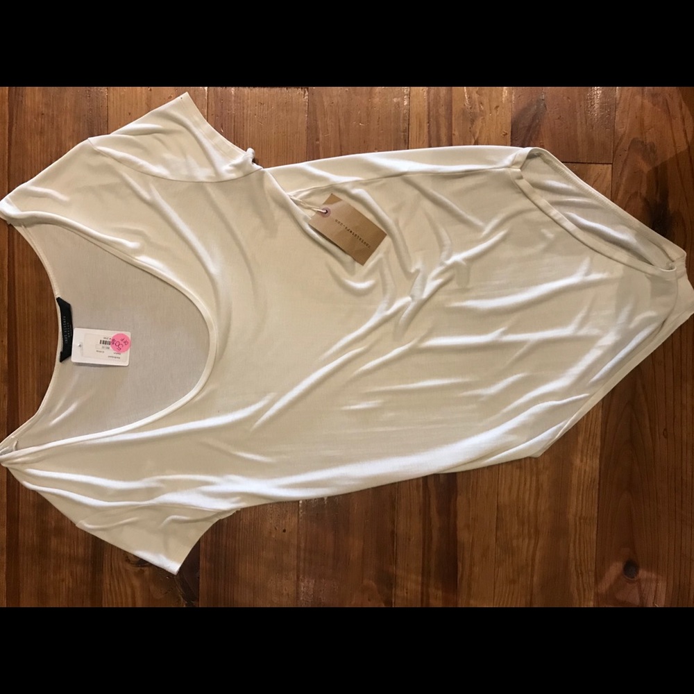 White t shirt style body suit